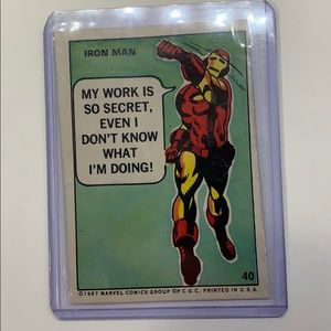1967 Super Hero Stickers Iron Man #40